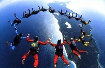 Chute libre en groupe