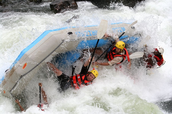 Chute en rafting