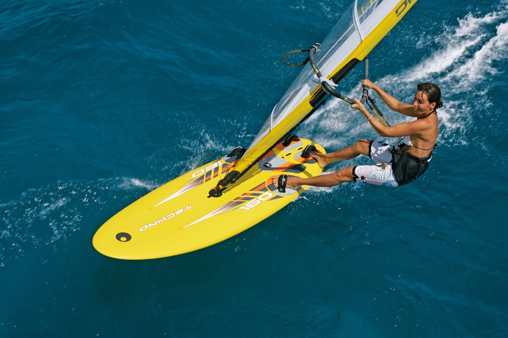 Windsurfeur vu d'en haut