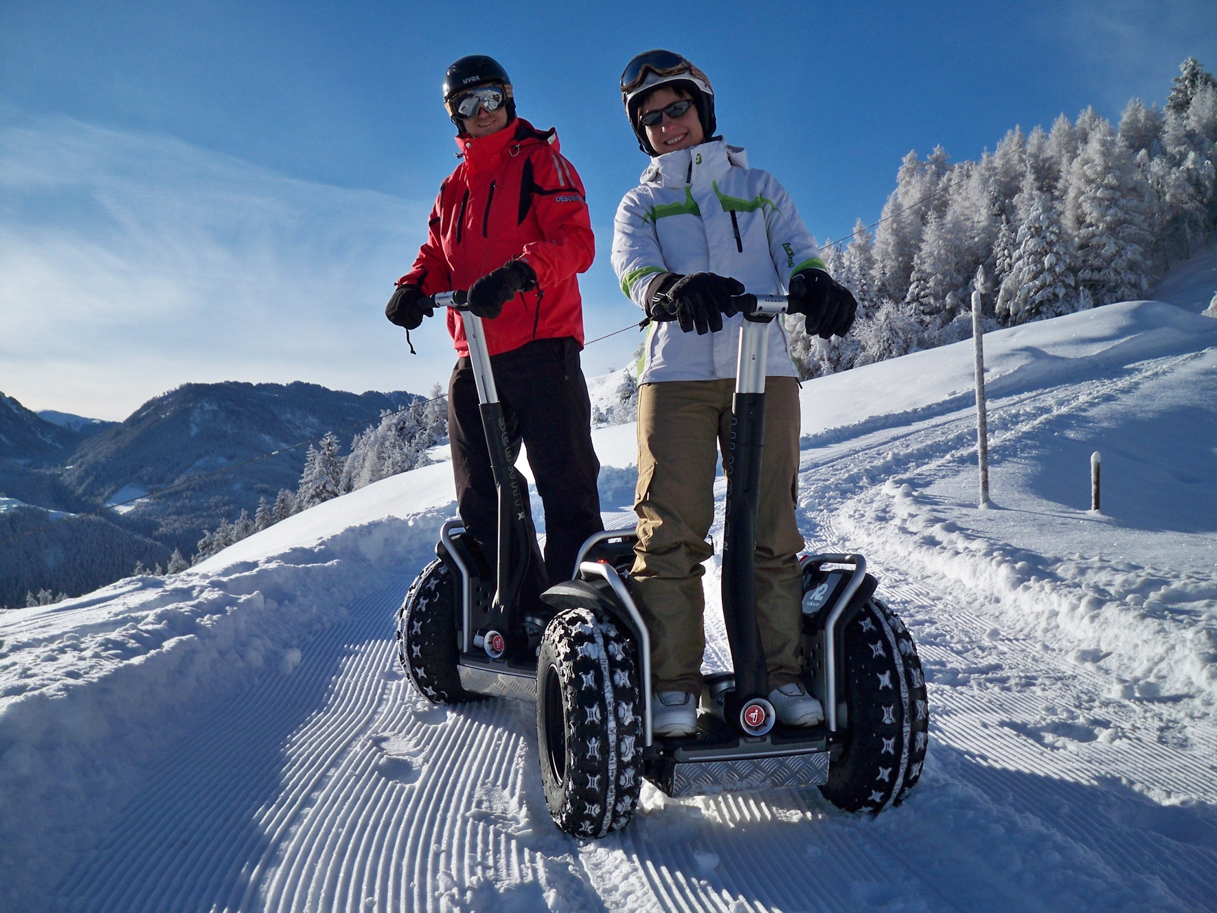 Faire du segway dans la neige