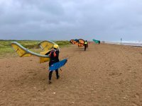 Maniement de la wing sur le sable