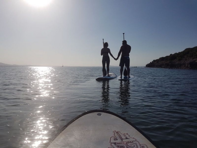 Paddle surf en couple 