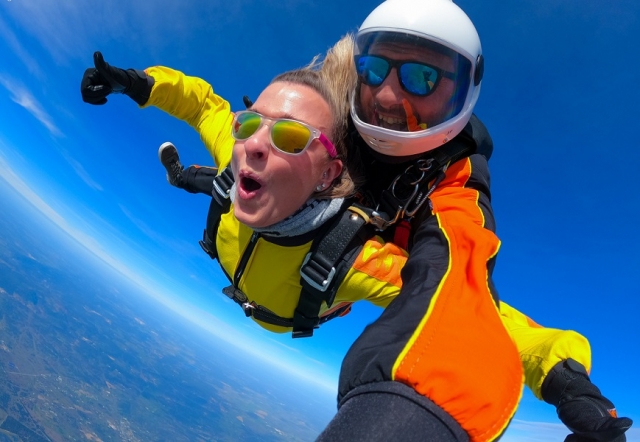 Photos de saut en parachute 5000m et vidéo selfie Évora