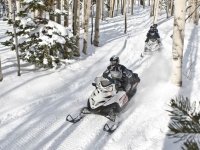  Schneemobil auf den Paradiski-Pisten 