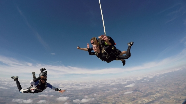 Saut en tandem avec vidéo externe