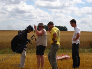 Paragliding winch session in Chaussoy