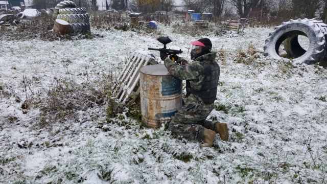  Paintball player in winter 