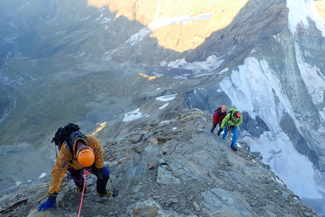  Mitten in einer Klettertour 