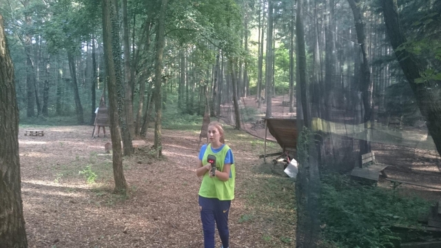  In nel mezzo di un gioco di laser tag 