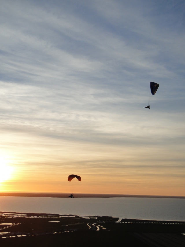  Paramotor at sunrise 