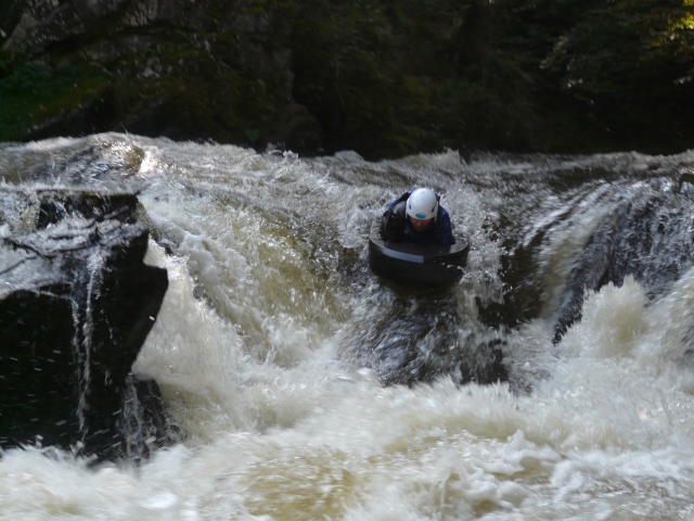 Whitewater swimming with Angie 