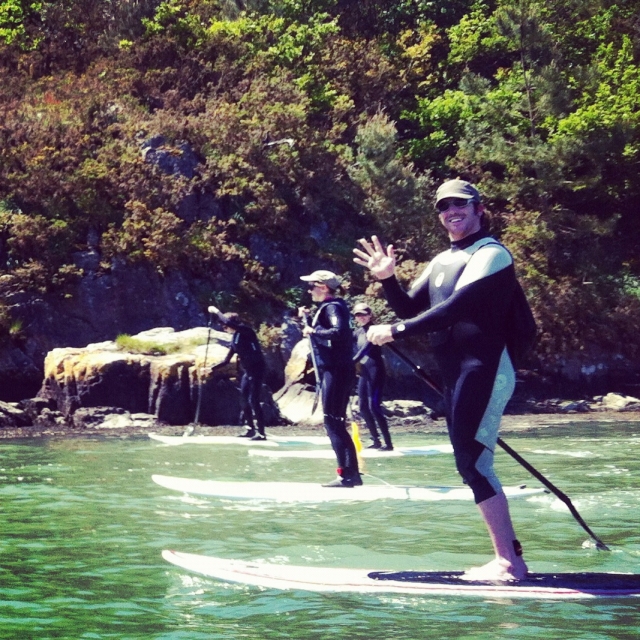  Paddle surfing in Brittany 