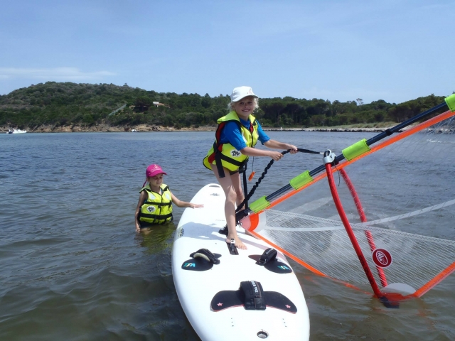  Enjoying Pinarello Bay on board windsurfing 
