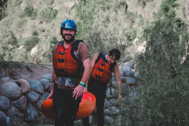Fin de la descente en cano-raft