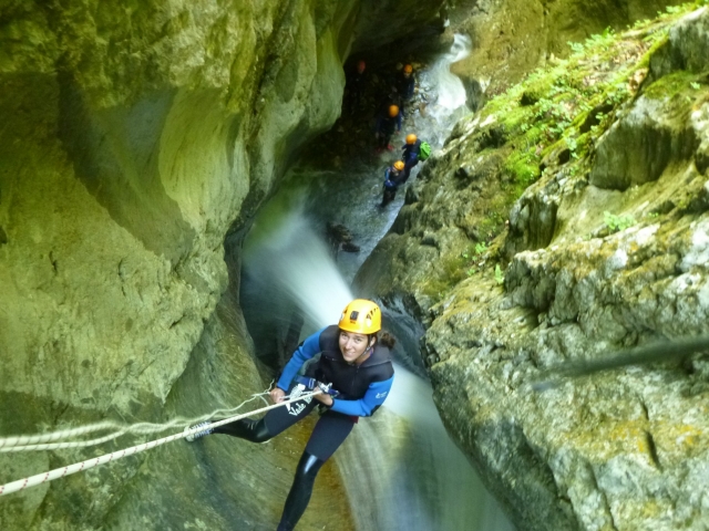 Rappel dans les pyrénées