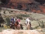 paseo a caballo al aire libre en Granes 