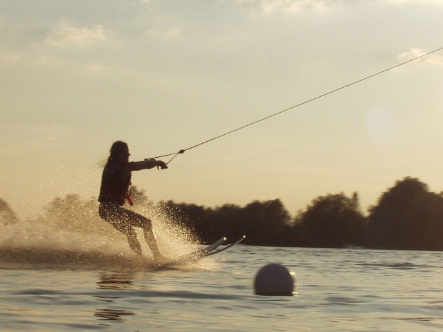 Water skiing session in Leucate 