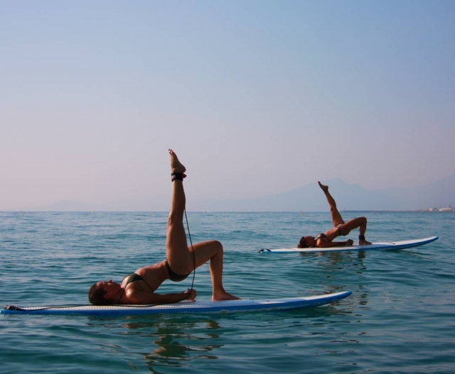  Yoga on a Stand Up Paddle board 