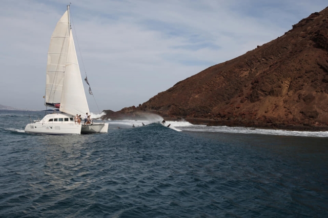  Sailing in the middle of the Mediterranean 