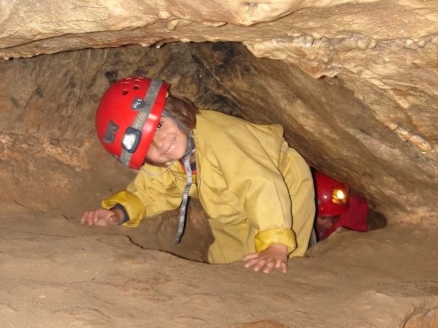 Espeleología en Ariège para principiantes.