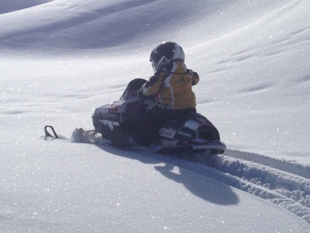  Snowmobile Child Child