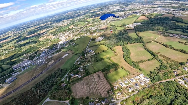  Parachute opening above the bocages 