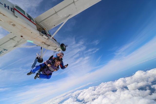  Free fall jump in Brittany 