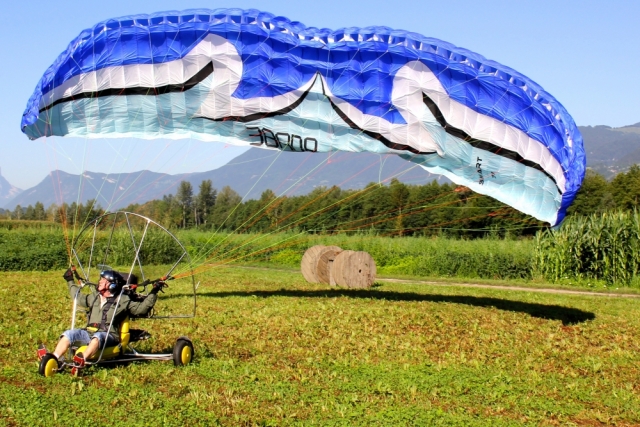 Takeoff aboard a cart 