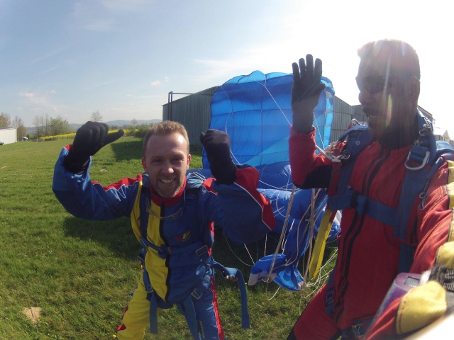  After the parachute jump 