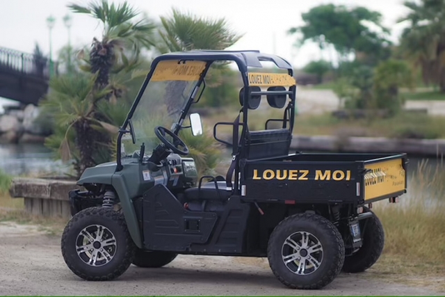  Angolazione laterale del potente buggy a noleggio 