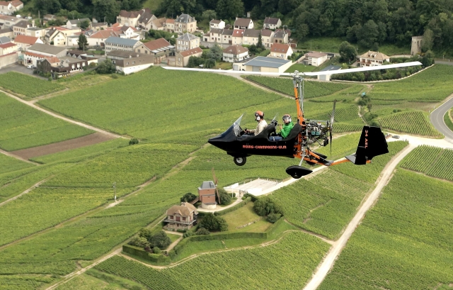 Flight no autogro acima O departamento Marne