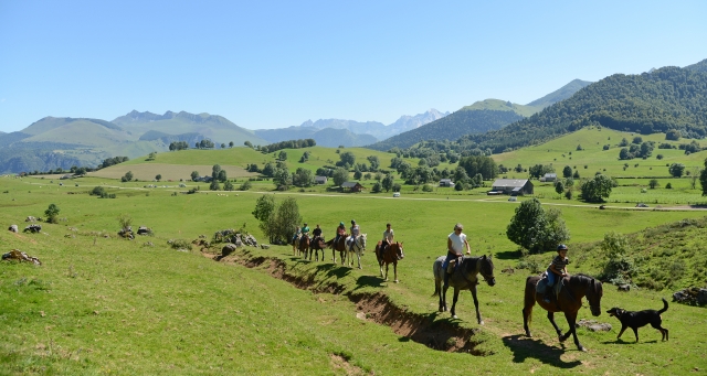 Caminhada equestre da plataforma de Balnou 