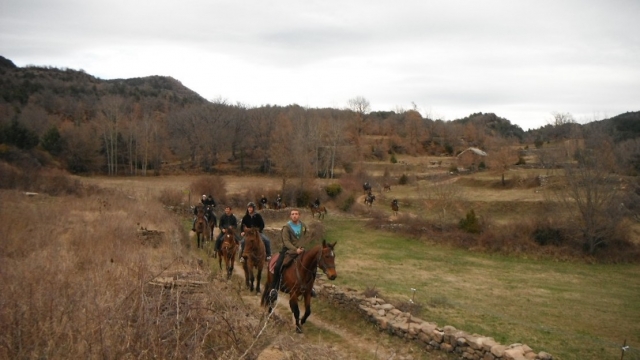  Caminhada de cavalos no sudoeste da França 