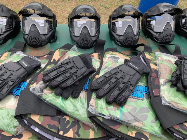  Paintball equipment at your disposal 