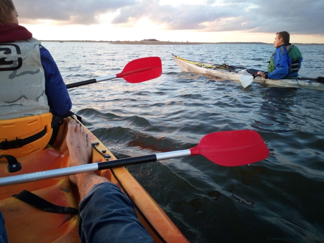 Kanufahren auf dem See Der 