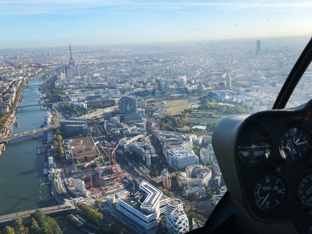  Helicopter flight over Paris 