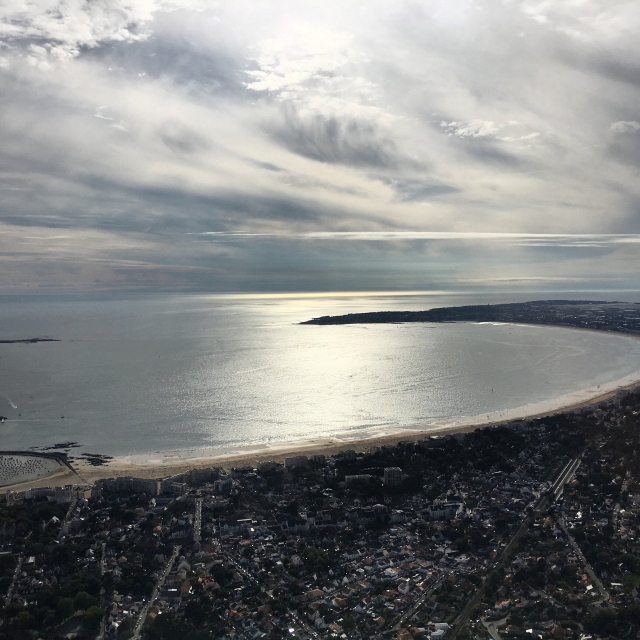  Helicopter flight above of Saint Nazaire 
