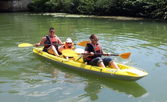 Kayak en famille
