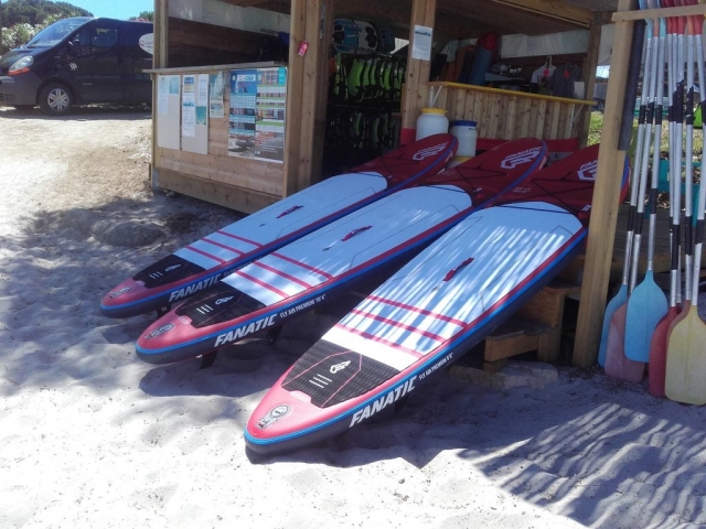  Paddle Surf boards placed on the hut 