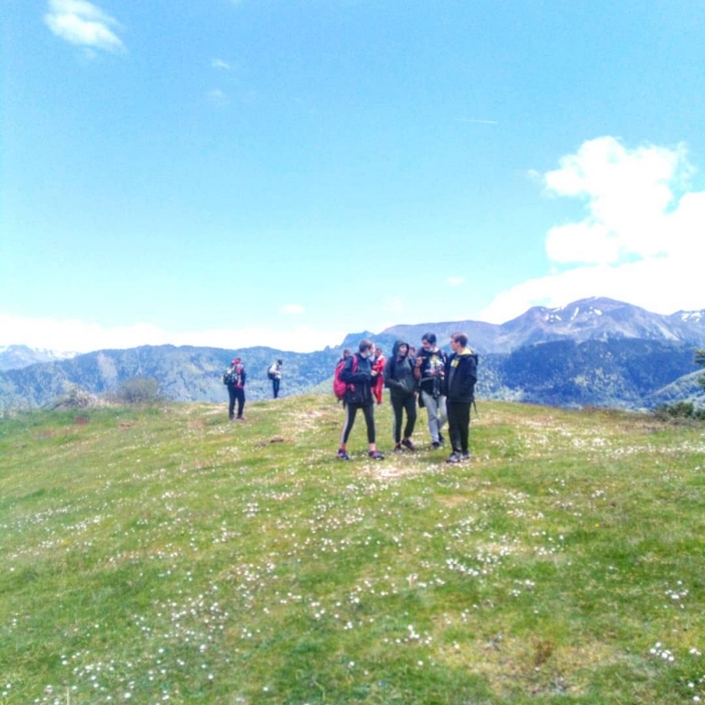  Kurze Pause während der Wanderung 