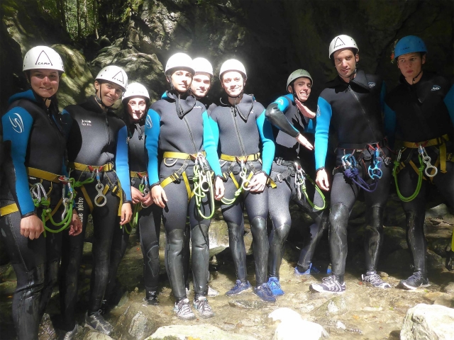  All equipped for canyoning activity! 