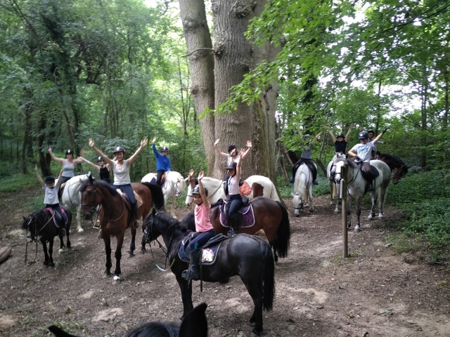  Le passeggiate a cavallo nell'Essonne si svolgono di buon umore 