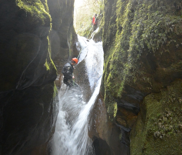  Abseiling in the Grenand canyon 