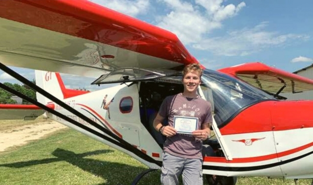 A participant after his first ULM flight