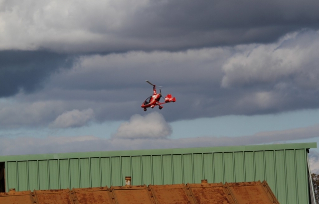  An autogyro overlooking the takeoff base 