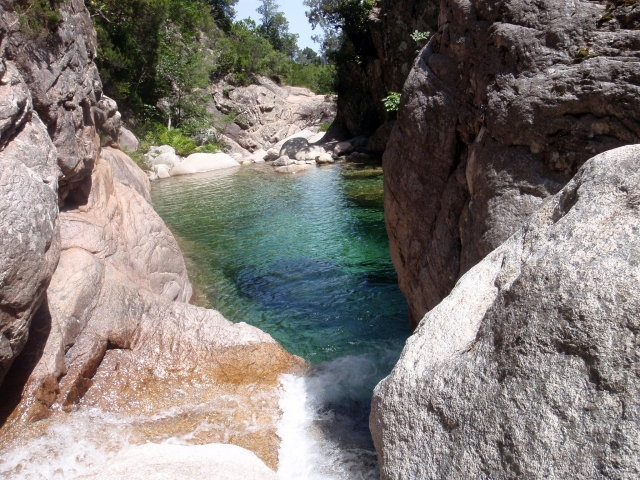  Slide down the natural Corsican slides 