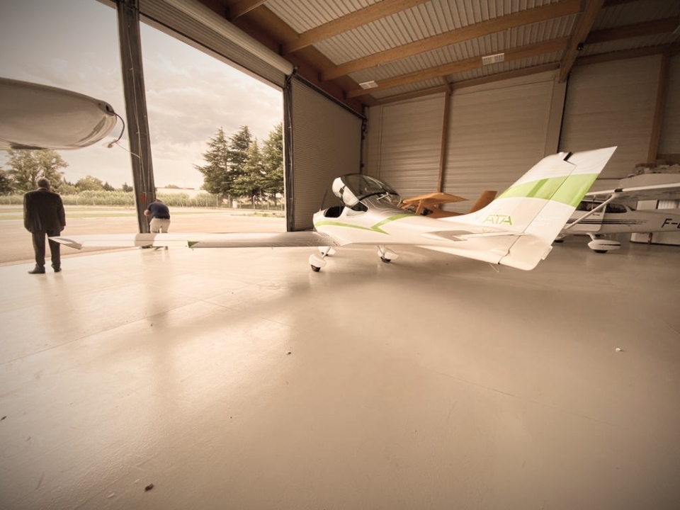  Ultralight planes in the hangar 