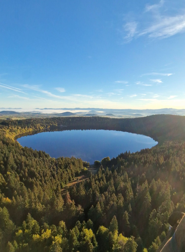 Le lac du Bouchet vu du ciel