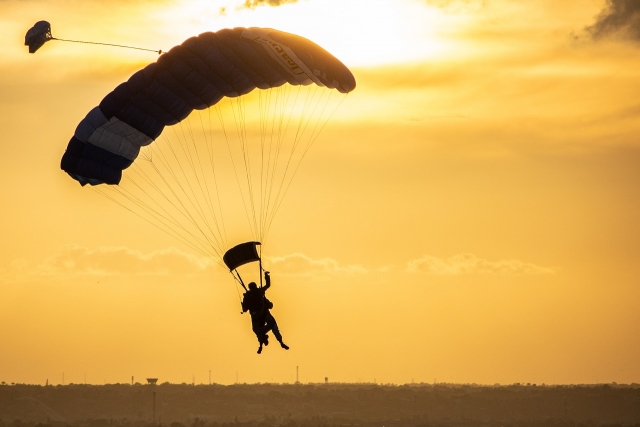 Atterrissage du parachute