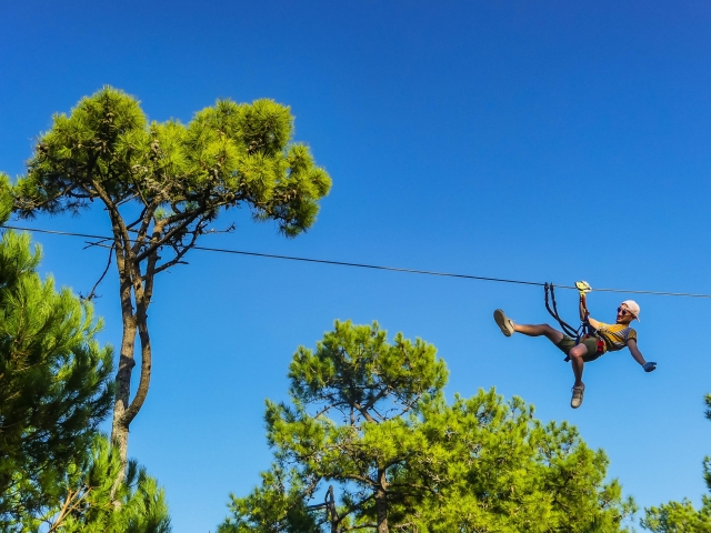  Aprecie a vista da tirolesa 